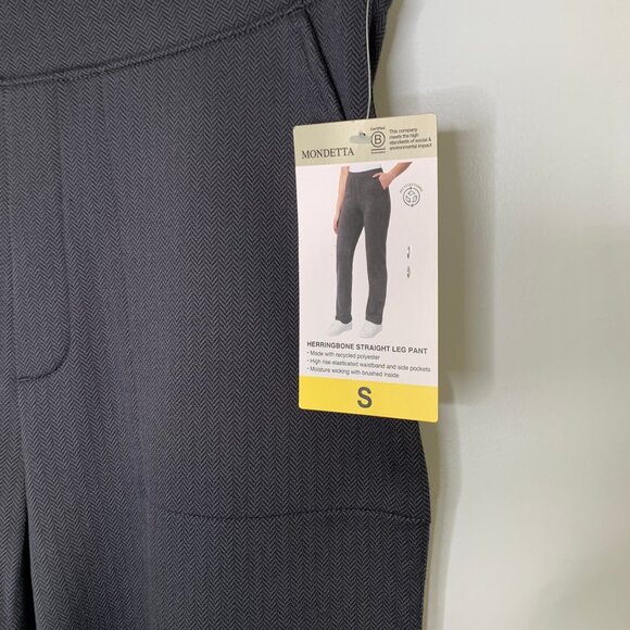 Mondetta Women's Herringbone Straight Leg Pant Black Size S, NWT - Picture 2 of 9
